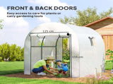 Polycarbonate Greenhouse, Walk-in Green House with Adjustable Roof Vent 52537677
