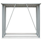 Garden Log Storage Shed Galvanised Steel 163x83x154 cm Brown 47090