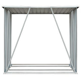 Garden Log Storage Shed Galvanised Steel 163x83x154 cm Brown 47090