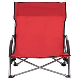Folding Chairs 2 pcs Red Fabric 312490