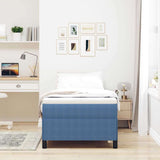 Box Spring Bed Blue 100 x 200 cm Velvet 42006955