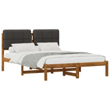 Bed Frame with Upholstered Headboard Natural and Dark Grey 904085
