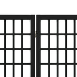 Folding 3-Panel Room Divider Japanese Style 120x170 cm Black 352079