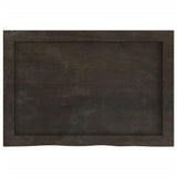 Wall Shelf Dark Brown 60x40x cm Treated Solid Wood Oak 363768
