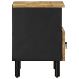 Bed Cabinet Black 40x33x46 cm Solid Rough Wood Mango 4018634
