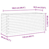 Garden Planter Wax Brown 110x40x46 cm Solid Wood Pine 3282451