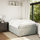 Box Spring Bed with Mattress Light Grey 120x200 cm Velvet 3285275