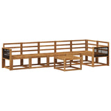 Outdoor Sofa Set 7 pcs Natural Solid Acacia Wood 3385270