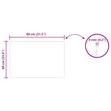 Wall Mirror Rectangular 80 x 60 cm Tempered Glass 42023018