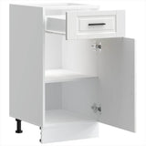 Kitchen Base Cabinet Porto White Engineered Wood 853947