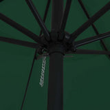 Garden Parasol Green 394 x 394 x 248 cm Polyester and Steel 42003637