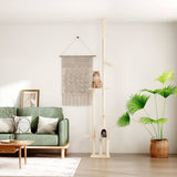 Floor to Ceiling Cat Tree Cream 258.5-284.5 cm 171717