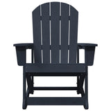 Adirondack Rocking Chairs 2 pcs Navy Blue HDPE 3335835