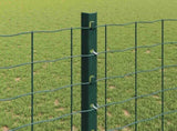 Embedded Fence Post 22 pcs Green 160 cm Powder-Coated Steel 3335920