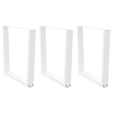 Dining Table Legs V-Shape 3 pcs White 80x cm Steel 4012665