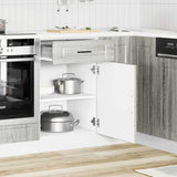 Kitchen Base Cabinet "Porto" Grey Sonoma Engineered Wood 853963