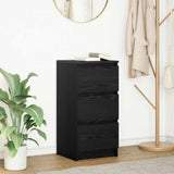 Sideboard Black Oak 37.5x35x76 cm Engineered Wood 861725