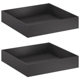 Garden Planter 2 pcs Black 100 x 100 x 20 cm Cold-rolled Steel 8005023