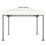 Gazebo with LED String Lights 300x300 cm Cream Aluminium 3070342