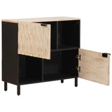 Sideboard White Wash Finish 80 x 33 x 75 cm Solid Mango Wood 4017891