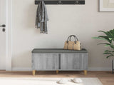Hall Bench with Cushion with Door Grey Sonoma 80 x 38 x 46 cm 891533