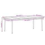 9 Piece Garden Dining Set Black 3099208