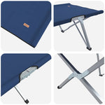 Folding Camping Bed Folding Blue 62 x 194 x 42 cm Oxford fabric 42003116