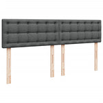 ZNTS Box Spring Bed with Mattress Dark Grey 180x200 cm Fabric 3285982