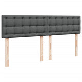 ZNTS Box Spring Bed with Mattress Dark Grey 180x200 cm Fabric 3285982