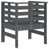 Garden Chairs 2 pcs Grey 61.5x53x71 cm Solid Wood Pine 825130