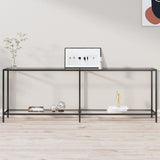 Console Table Transparent 220x35x75.5 cm Tempered Glass 331710