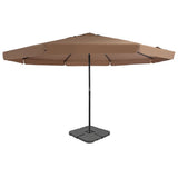 Garden Parasol with Portable Base Taupe 276324