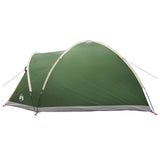 Cabin Tent with Roof Green 4-Person Polyester and Steel 42028579
