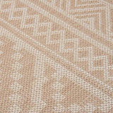 Outdoor Flatweave Rug 140x200 cm Brown Stripes 340866
