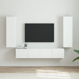 TV Wall Cabinet Wall-mounted 2 pcs Gloss White 30 x 31 x 100 cm 892318