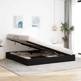 Storage Bed with Mattress Black 200 x 200 cm Velvet 3370120