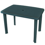43593 Garden Table Green 101x68x72 cm Plastic