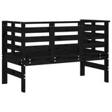 Garden Bench Black Solid pine wood 111.5x53x71 cm Durable 825139