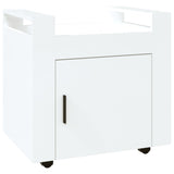 ZNTS Desk Trolley High Gloss White 60x45x60 cm Engineered Wood 816610