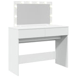 Dressing Table with LED White 100x40x120 cm 848206