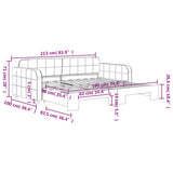 Daybed with Trundle without Mattress Dark Grey 90x190 cm 3197020