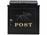 Wall Mounted Mailbox Black 29 x 13 x 41 cm Cast Aluminum 42023497