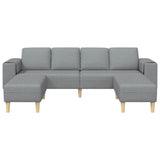 Living Room Couch 3 pcs Light Grey Polyester 3335112