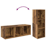 TV Cabinet Set 4 pcs Old Wood 37 x 35 x 107 cm Engineered Wood 3393522