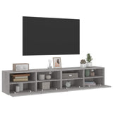 TV Wall Cabinets 2 pcs Grey Sonoma 80x30x30 cm Engineered Wood 836879