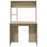 Desk with Shelf Sonoma Oak 91 x 50 x 149 cm Engineered Wood 869260