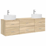 Bathroom Cabinet Set 3 pcs Sonoma Oak 62.5 x 44.5 x 50 cm 3405869