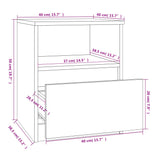 Bedside Cabinets 2 pcs Grey Sonoma 40x40x50 cm Engineered Wood 815819