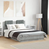 Bed Frame without Mattress Concrete Grey 135x190 cm Double 3209957