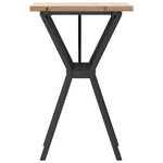 ZNTS Dining Table Y-Frame 50x50x75.5 cm Solid Wood Pine and Steel 3282779